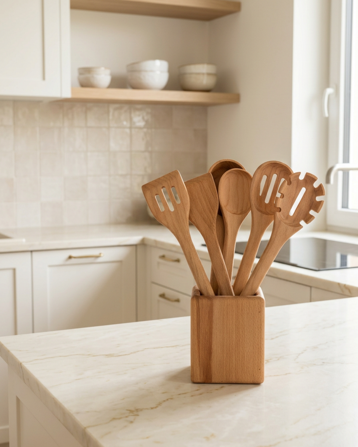 SERVING UTENSIL SET (BEECH)