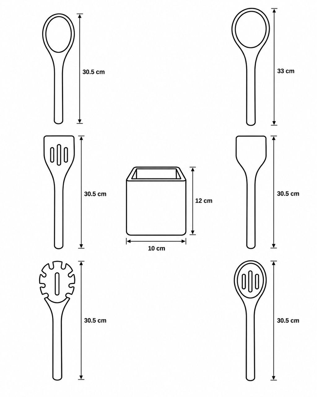 SERVING UTENSIL SET (BEECH)