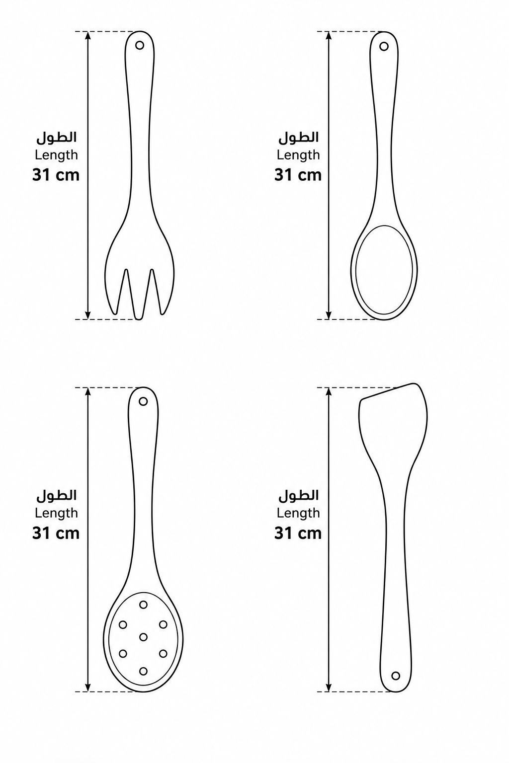 طقم ملاعق (4 ملاعق)